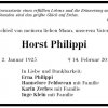 Philippi Horst 1925-2015 Todesanzeige